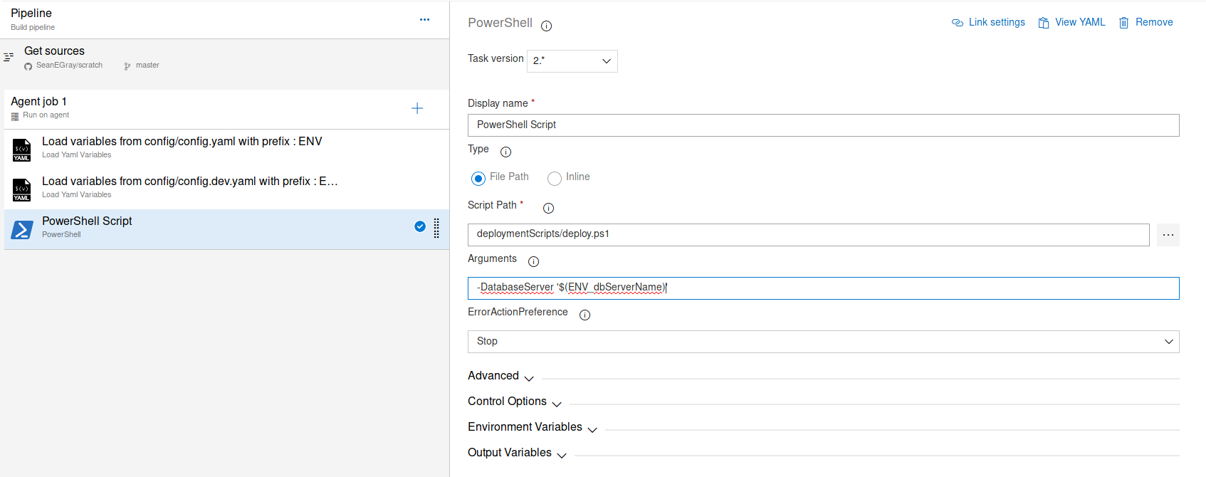 Pass parameters